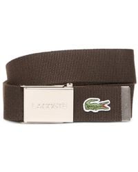 Lacoste - Riem Met Geweven Bandje En Logo-Patch - Lyst
