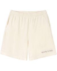 Sporty & Rich - Shorts con logo bordado - Lyst