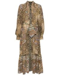 Etro - Midi Dress With Paisley Animal Print - Lyst