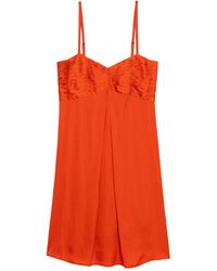 Zadig & Voltaire - Rippies Pleated Satin Slipdress - Lyst