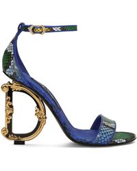 Dolce & Gabbana - Sandalias Baroque con tacón DG de 105mm - Lyst