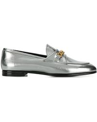 Tom Ford Laminated Chain Loafers - Metallic