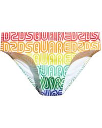 DSquared² - Bañador con motivo del logo - Lyst