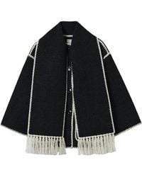 TOTEME - Jacke mit appliziertem Schal - Lyst