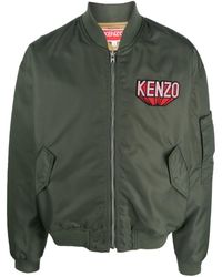 KENZO - Veste bomber en coton à patch logo - Lyst