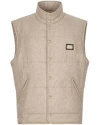 Dolce & Gabbana - Sleeveless Padded Cashmere Vest - Lyst