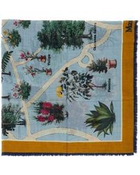 Max Mara - Printed Fringed Scarf - Lyst