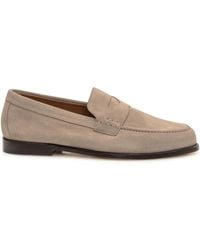 Doucal's - Penny-Slot Suede Loafers - Lyst