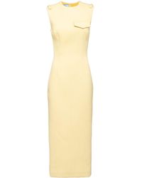 Prada - Kleid Aus Natté-stretch - Lyst