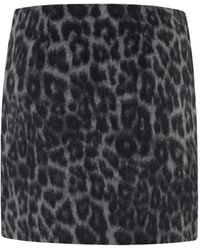 FEDERICA TOSI - Leopard-Print Pocket Mini Skirt - Lyst