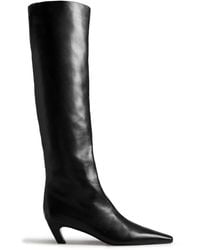 KHAITE - The Davis 50Mm Leather Boots - Lyst