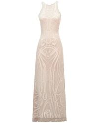 Gemy Maalouf - Patterned Midi Dress - Lyst