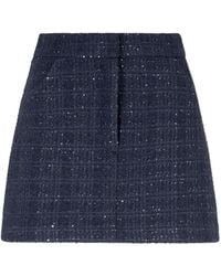 Emporio Armani - Wool Blend Mini Skirt - Lyst