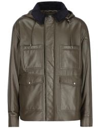 Loewe - Corduroy-Collar Hooded Jacket - Lyst
