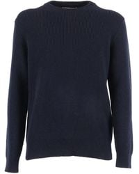 Ballantyne - Round-Neck Ribbed Sweater - Lyst