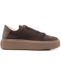 Alexander Smith - Croc-Effect Platform Sneakers - Lyst