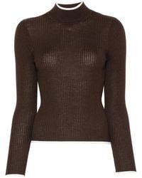 Sandro - Ribbed-Knit High-Neck Sweater - Lyst