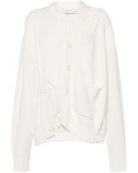 Feng Chen Wang - Cardigan Mit Lochstrickmuster - Lyst