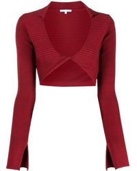 Patrizia Pepe - Scoop-Neck Long-Sleeve Top - Lyst