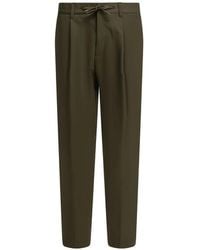 Herno - Pleated Drawstring Trousers - Lyst
