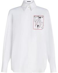 KARL LAGERFELD - Karl Series Poplin Shirt - Lyst