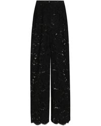 Dolce & Gabbana - Dna Lace-Detailing Trousers - Lyst