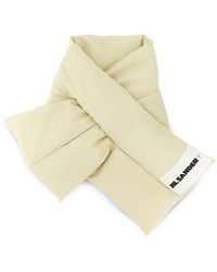 Jil Sander - Wattierter Schal mit Logo-Patch - Lyst