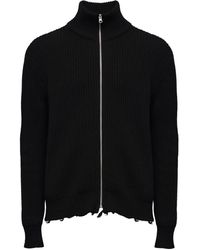 MM6 by Maison Margiela - Zip-Fastening High-Neck Cardigan - Lyst