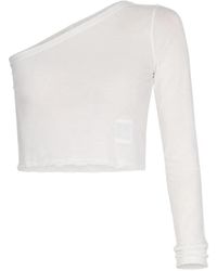 Rick Owens - Ziggy T One-Shoulder Cropped Top - Lyst