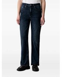 KARL LAGERFELD - Logo-Patch Straight-Leg Jeans - Lyst