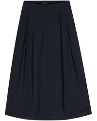 Emporio Armani - Pleat-detail A-line Skirt - Lyst