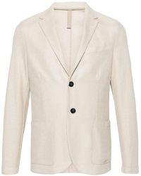 Harris Wharf London - Single-Breasted Linen Blend Blazer - Lyst