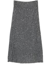 Missoni - Midi Sequin-Embellished Pleated Skirt - Lyst