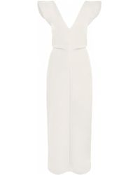 Proenza Schouler - Mariam V-Neck Midi Dress - Lyst