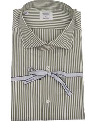 Mazzarelli - Camisa a rayas de algodón - Lyst