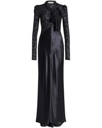 Alberta Ferretti - Lace-Tie Maxi Dress - Lyst