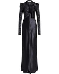 Alberta Ferretti - Lace-Tie Maxi Dress - Lyst