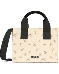 MSGM - Sac Cabas À Fleurs - Lyst