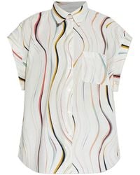 Paul Smith - Striped-Pattern Chest-Pocket Shirt - Lyst