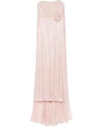 Nissa - Pleated Floral-Embellished Dress - Lyst
