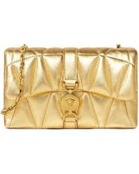 Versace - Kleio Metallic Gewatteerde Mini-Tas - Lyst