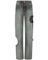 Off-White c/o Virgil Abloh - Cut-Out Straight Jeans - Lyst
