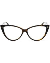 Tom Ford - Tortoiseshell-Effect Cat-Eye Glasses - Lyst