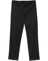 Marina Rinaldi - Elasticated-Waistband Pressed-Crease Trousers - Lyst