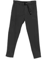 White Sand - Belted Twill Straight-Leg Trousers - Lyst