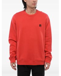 Woolrich - Logo-Embroidered Brushed-Cotton Sweatshirt - Lyst