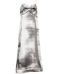 Maison Margiela - Robe mi-longue en soie - Lyst