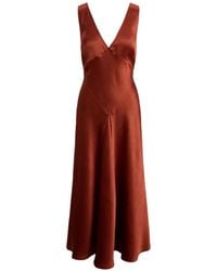 Polo Ralph Lauren - Abito Midi Smanicato Con Scollo A V - Lyst