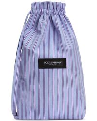 Dolce & Gabbana - Striped Drawstring Shoulder Bag - Lyst