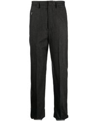 Hed Mayner - Pinstripe Wool Tapered Trousers - Lyst